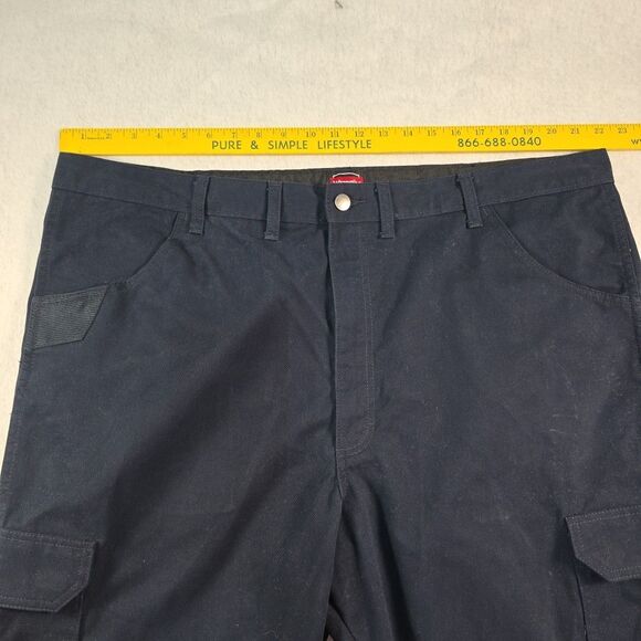 Wrangler Workwear Cargo 7 Pocket Pants Men's Size 44x30 Blue Relaxed Fit Twill - Picture 8 of 11